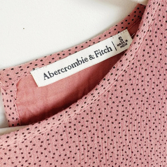 ABERCROMBIE & FITCH | Mauve Polka Dot Tiered Mini Dress | S - Picture 6 of 7